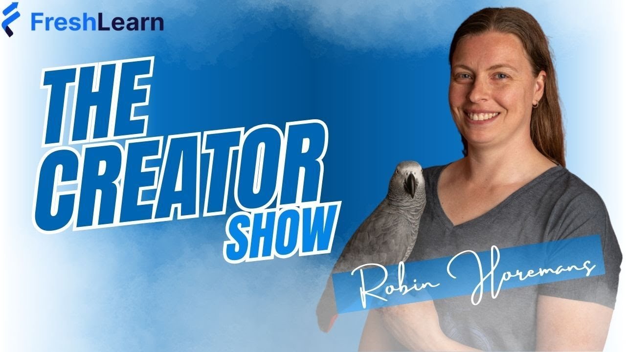 FreshLearnHQ's tweet card. Robin on the Joy of Training Parrot Owners | The Creator Show by...