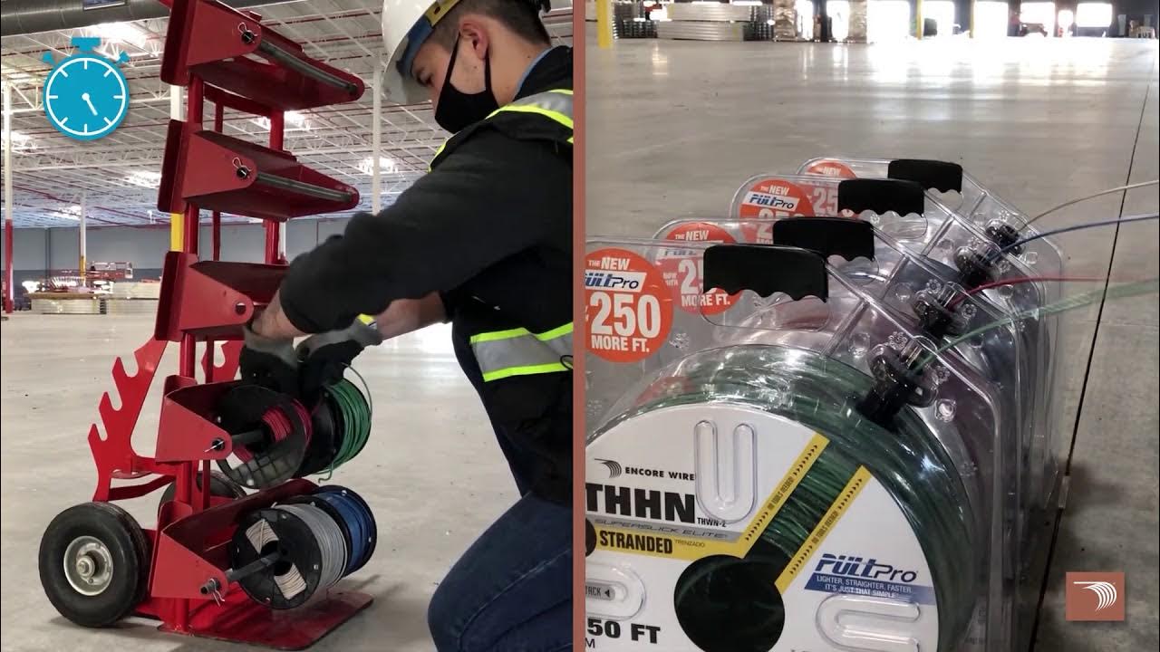 loebelectric's tweet card. Encore Wire: PullPro vs. Traditional Spools