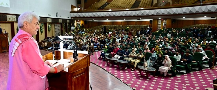 TheEarthNews1's tweet card. ‘Arithmetic drives skills towards reasoning, critical thinking’ Jammu, Oct 05: Stressing that the future of Jammu and Kashmir lies in the hands of its youth, Lieutenant Governor Manoj Sinha on Sunday...