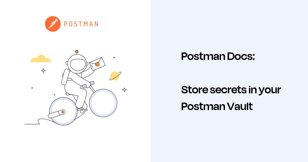 andmoredev's tweet card. Postman Vault enables you to store sensitive data as vault secrets in your local instance of Postman.