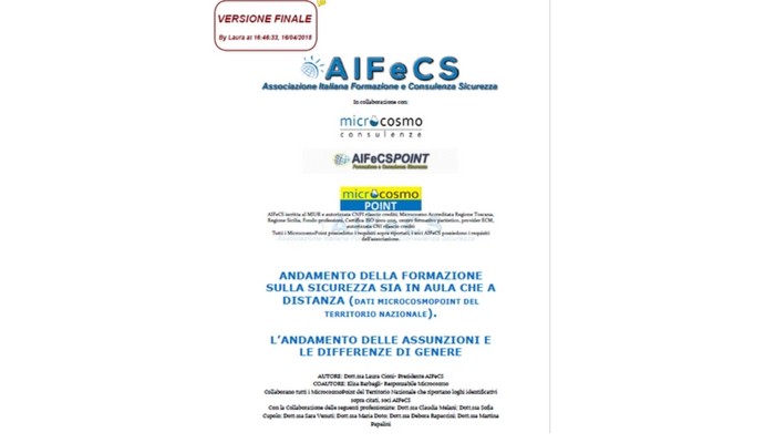 _AIFeCS's tweet card. La formazione in materia di salute e sicurezza: dati e statistiche ultimo triennio. Uno studio condotto da Aifecs Associazione Italiana Formazione e Consulenza Sicurezza in collaborazione con...
