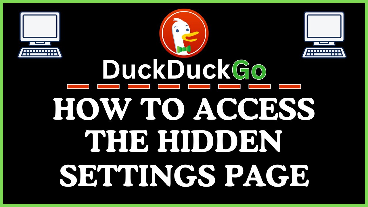 CraigJohnson20's tweet card. How to Access The Hidden Settings Page on the DuckDuckGo Web Browser...