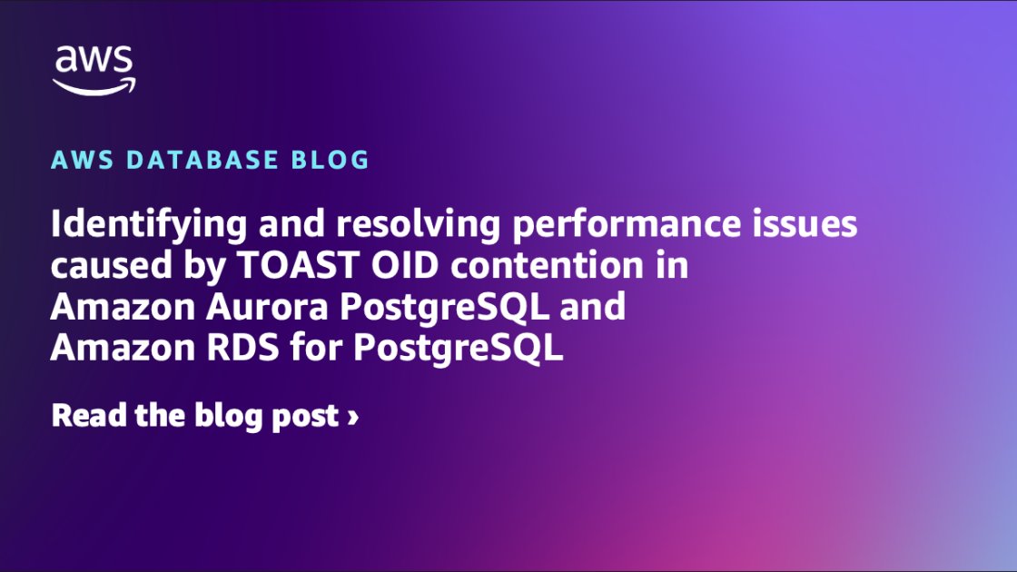 robtreat2's tweet card. In this post, we explore the challenges of OID exhaustion in PostgreSQL, focusing on its impact on TOAST tables and how it leads to performance issues. We will cover how to identify the problem by...