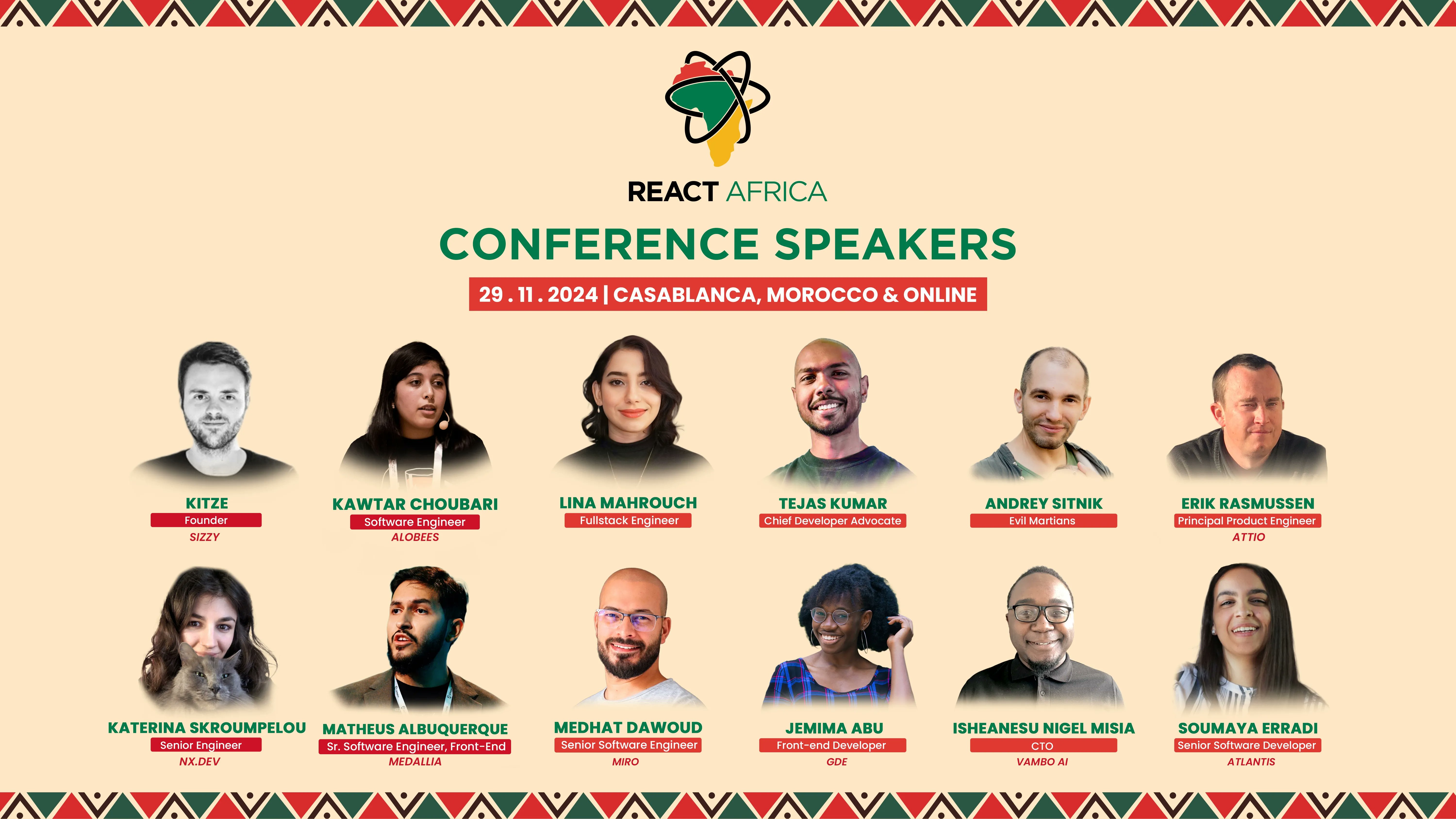 BeJS_'s tweet card. The first International React Conference in Africa - 29th of November 2024 in Casablanca, Morocco