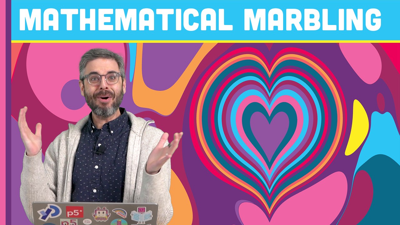 senbaku's tweet card. Coding Challenge 183: Paper Marbling Algorithm