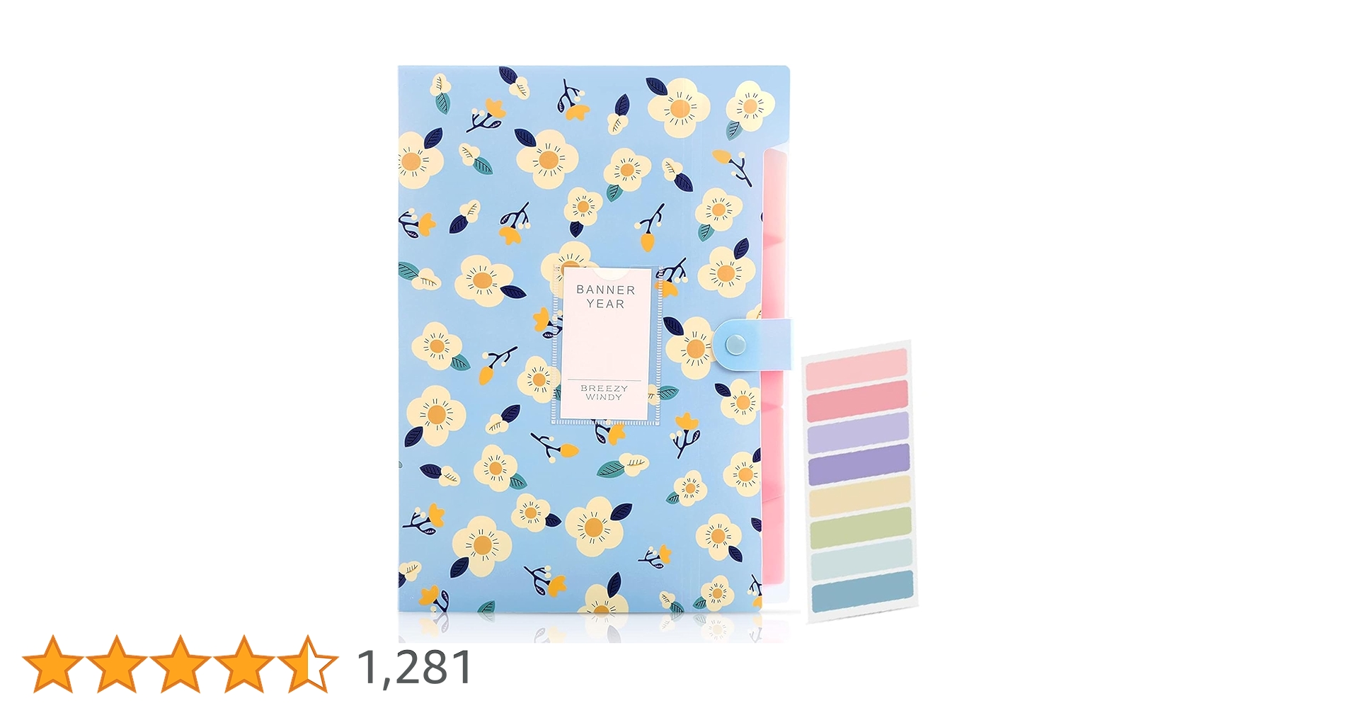 AllDealsInd's tweet card. Expanding File Folder, Aesthetic Folders for School, Accordion File Organizer, Aesthetic Folder with Labels,6 Pockets Important Document Folders for School Office Home Floral Printed. File Folder...