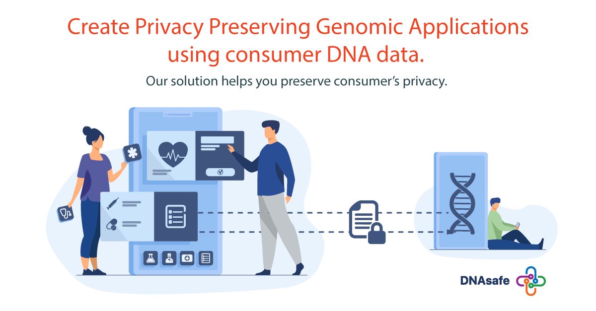 DataSavant's tweet card. The big challenge with genomic data privacy is computation in encrypted mode. DNAsafe has the solution for genomic application developers. DNAsafe provide privacy preserving computation solution....