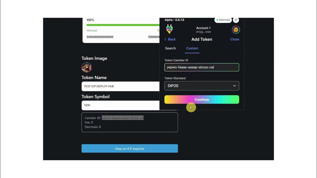 icpdeployhub's tweet card. Unlock the Future: Create ICP Tokens in 2 Minutes with Zero Code...