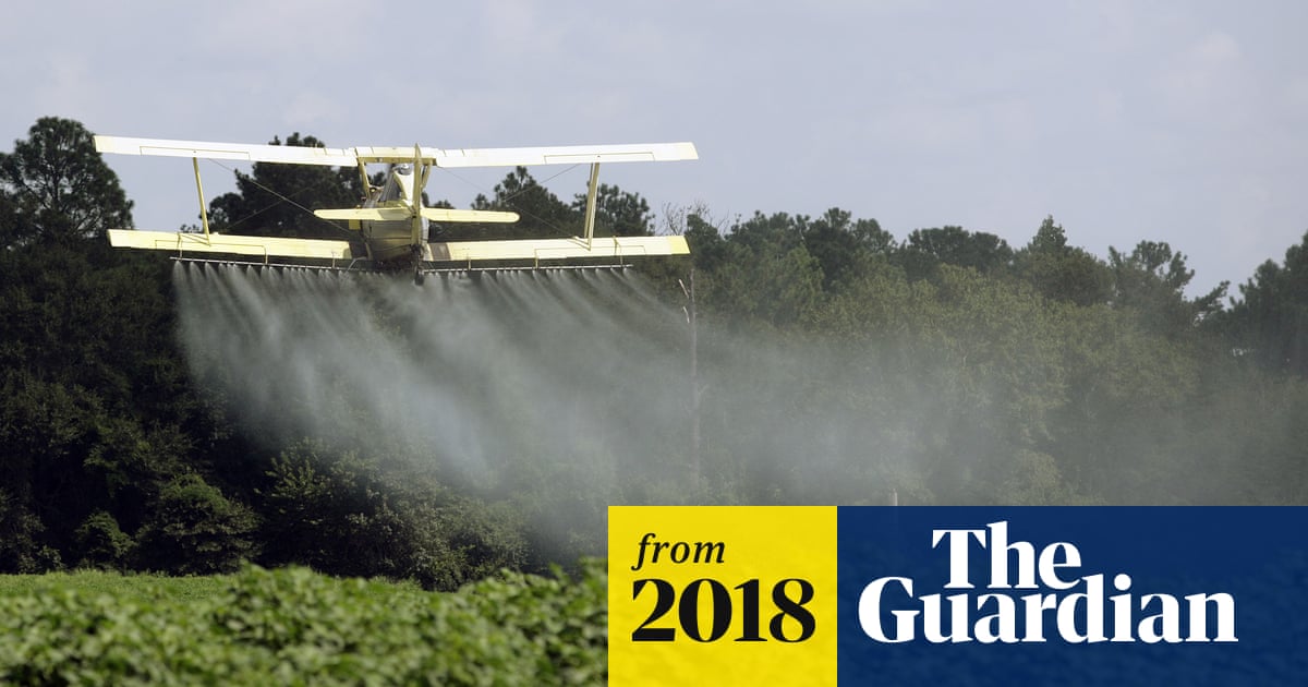 guardianeco's tweet card. Evidence is ‘compelling’ that organophosphates increase risk of reduced IQs, memory and attention deficits, and autism for prenatal children