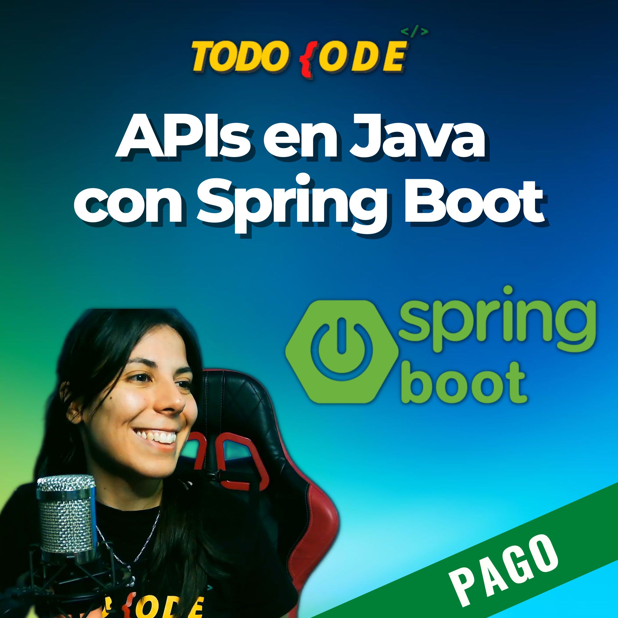 todo_code's tweet card. Desarrollo de APIs en Java con Spring Boot ¿Te interesa el desarrollo web? ¿Te interesa incursionar en el mundo de las APIs, crear endpoints y permitir la interconexión entre diferentes sistemas sin...