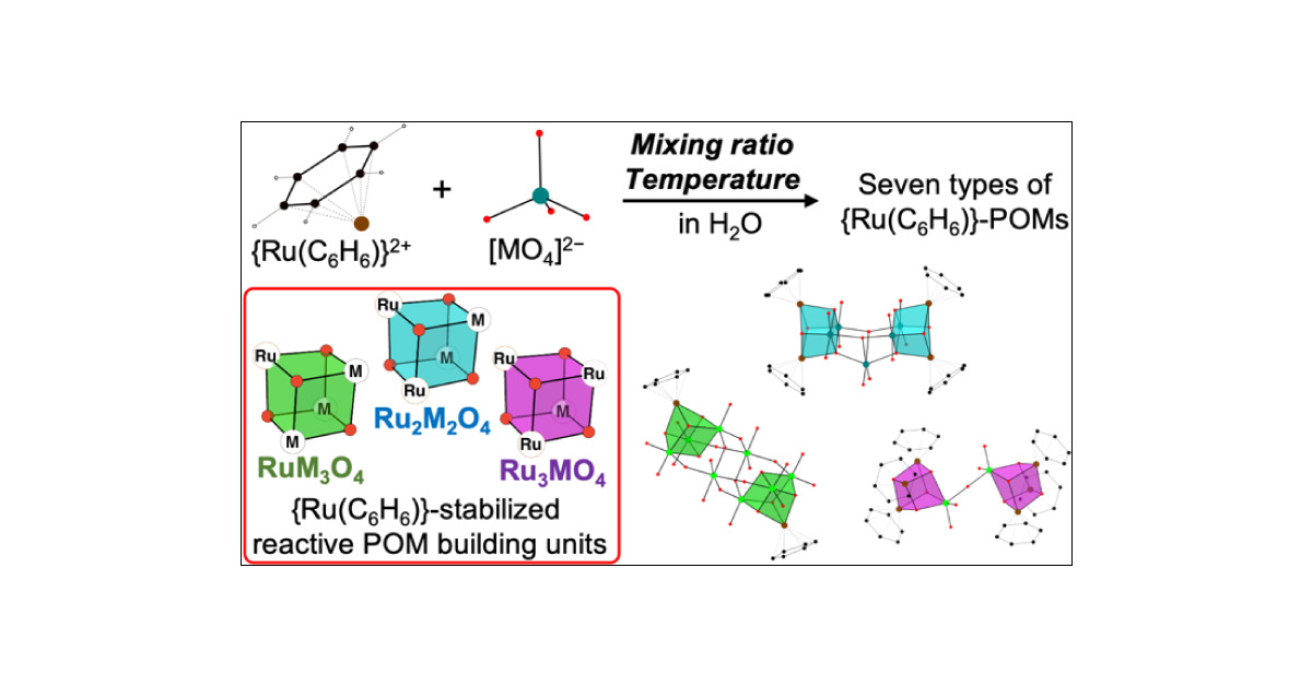 INPOMs_JSPS's tweet card. Oligomerization of monomeric molybdate and tungstate oxyanions in the presence of organometallic cations produces a group of organometallic-polyoxometalate clusters, which have diverse structures...