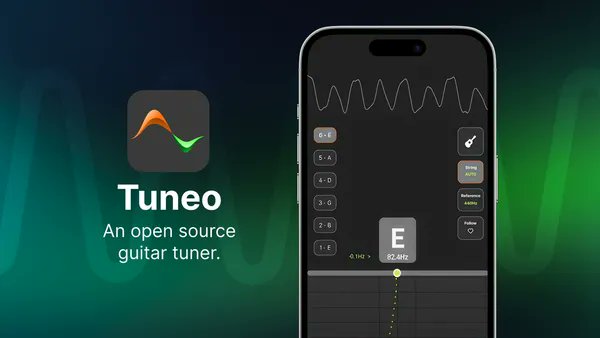 1804davey's tweet card. Discover how Tuneo combines React Native’s New Architecture, native modules, and AI assistance to achieve low-latency audio processing for a guitar tuner app.