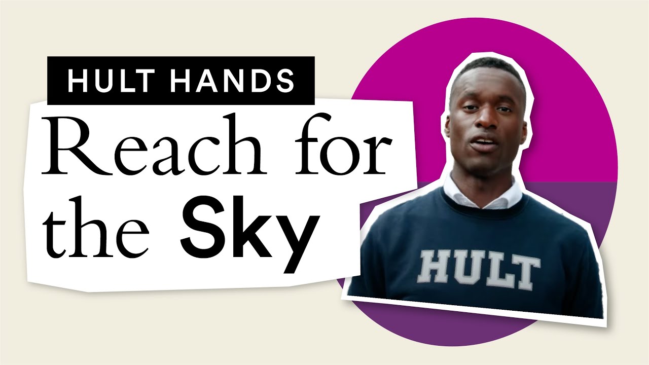 Hult_Business's tweet card. Hult Hands Reach for the Sky