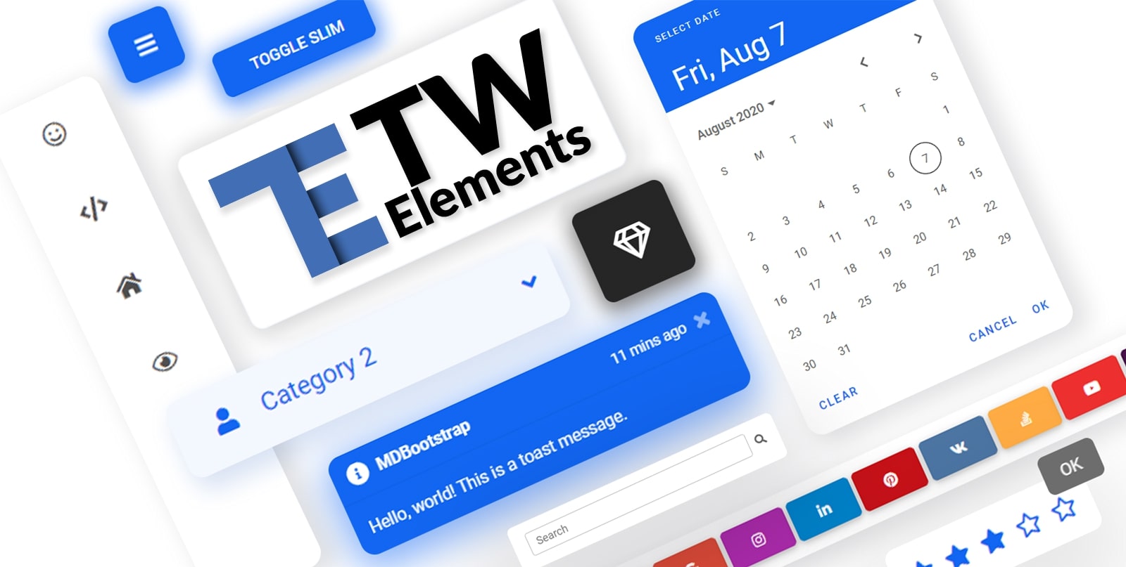 TailwindElement's tweet card. A free collection of open source UI components, templates, sections & plugins for Tailwind CSS. Features dark mode and theming customization options.