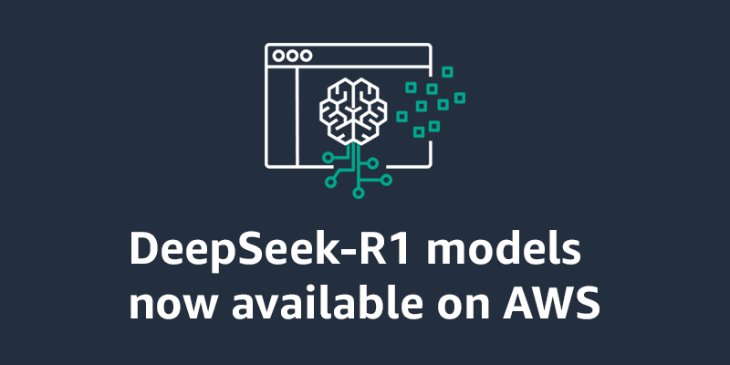 PMsquare's tweet card. DeepSeek-R1, a powerful large language model featuring reinforcement learning and chain-of-thought capabilities, is now available for deployment via Amazon Bedrock and Amazon SageMaker AI, enabling...