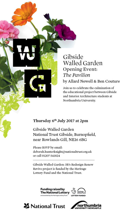 NUArchitecture's tweet card. Gibside Walled Garden “Seed Pavilion” opening event celebrating the Interior Architecture students work with the National Trust Gibside Walled Garden “Redesign Renew Revive” project.