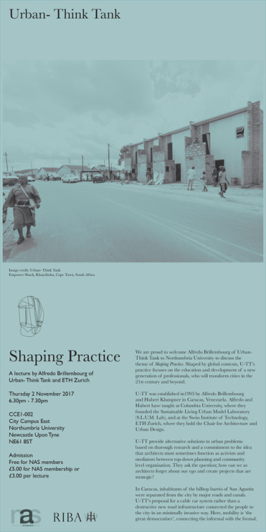 NUArchitecture's tweet card. nas Shaping Practice lecture #02: Alfredo Brillembourg on Thursday, 2 November, Alfredo presented a bold, brilliant and bonkers 90 minutes talk about his inspirations - from a childhood encounter...