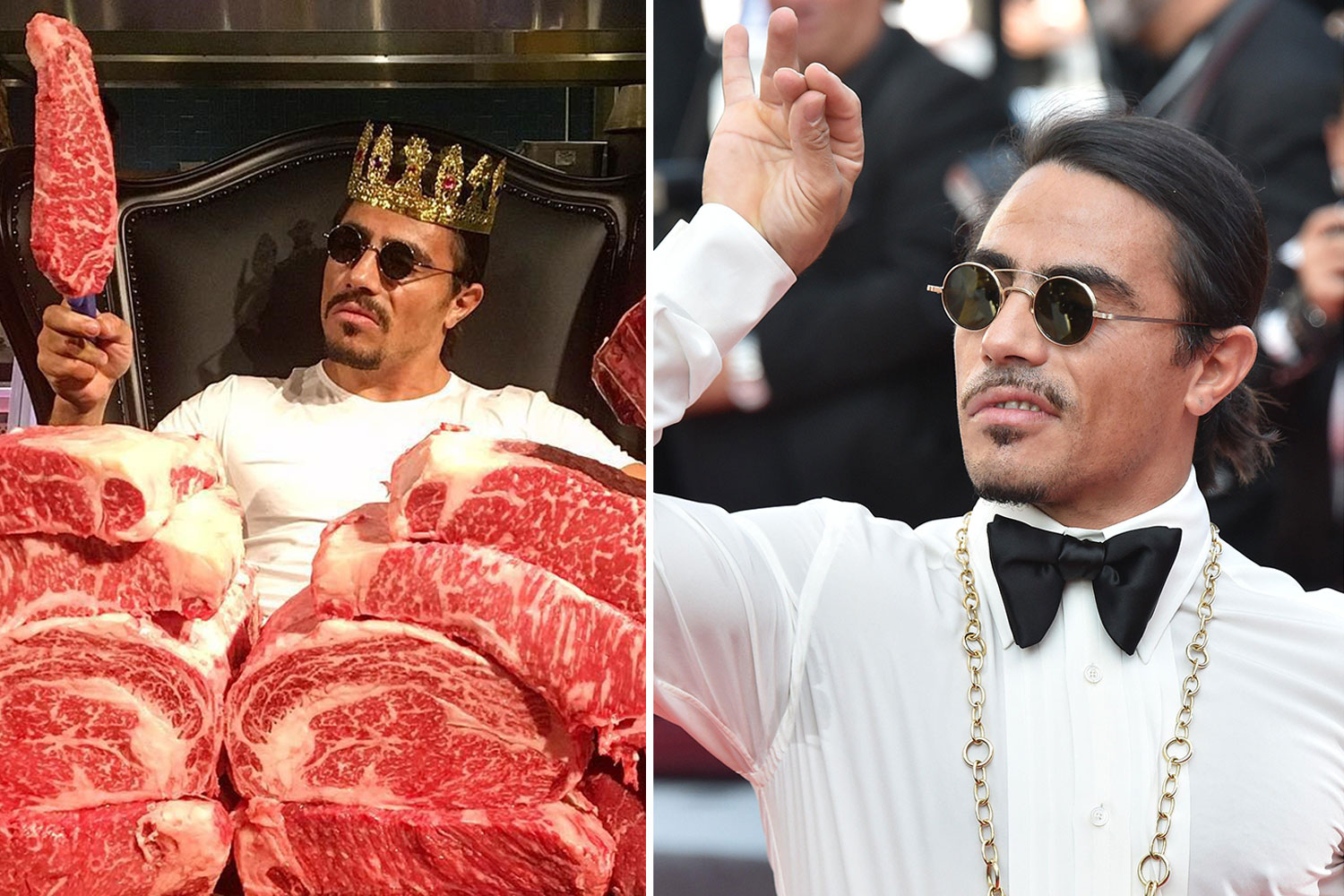RobPulseNews's tweet card. MILLIONAIRE steak legend Salt Bae has been savaged by his own staff. The butcher turned international restaurant chain boss is now a global sensation thanks to his monster gold-encrusted £1,450 ste…