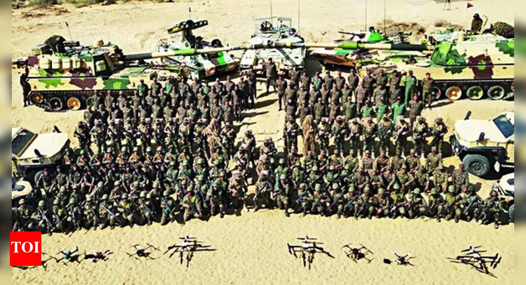 rajatpTOI's tweet card. India News: NEW DELHI: With the successful testing of a newly-raised integrated 'Rudra' all-arms brigade in the major tri-Service Trishul exercise on the western .