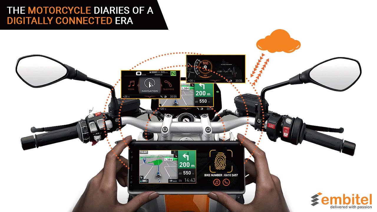 embitel's tweet card. The Motorcycle Diaries of a Digitally Connected Era