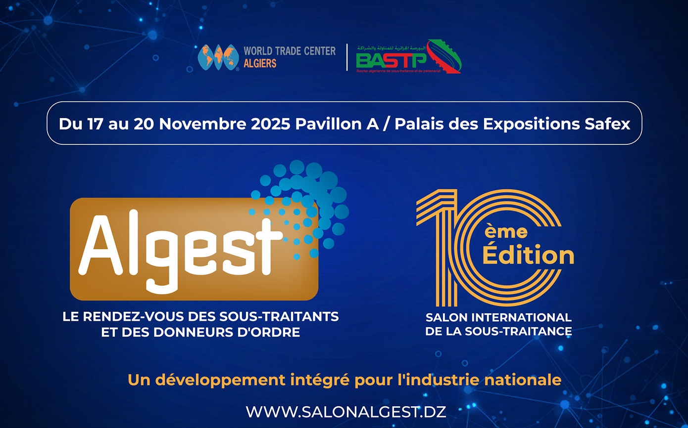 ecotimes_dz's tweet card. La 10e édition du Salon international de la sous-traitance (Algest) s'ouvrira lundi au Palais des expositions d'Alger, avec plus de