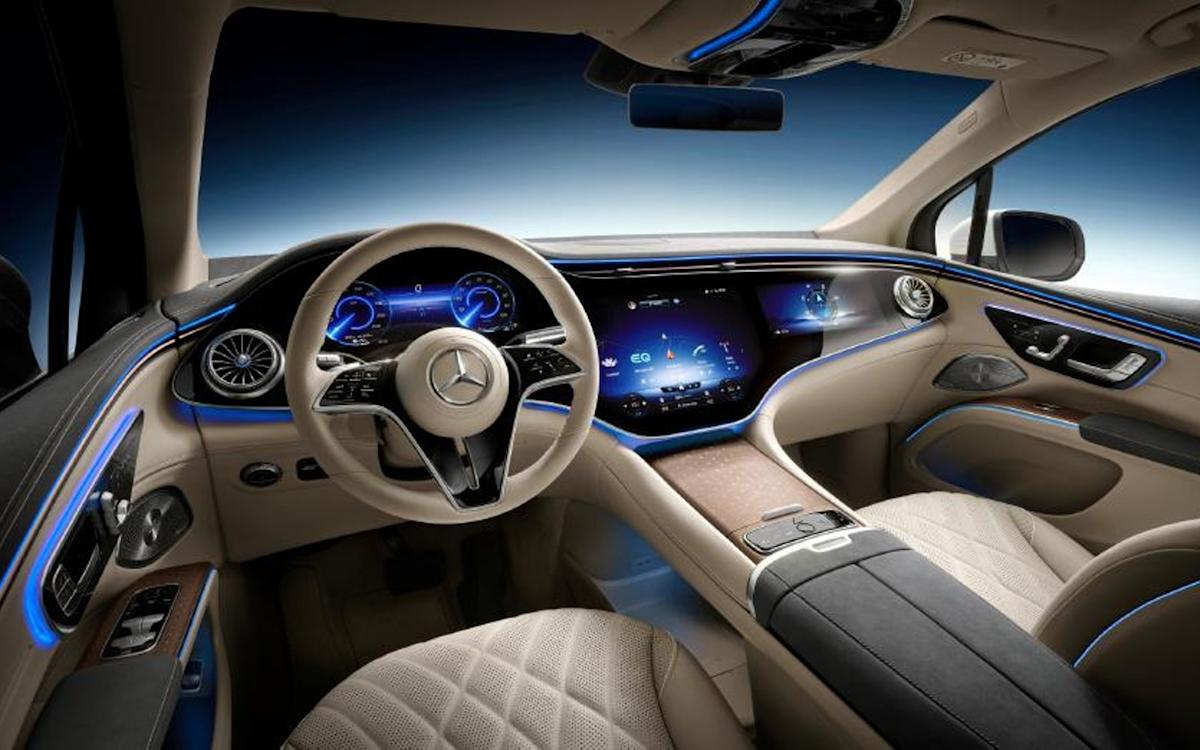 nerdometer's tweet card. Ahead of its official debut on April 19th, Mercedes-Benz has shared a first look at the interior of the 2023 EQS SUV.