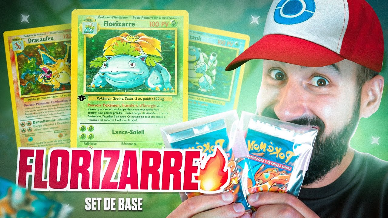 davidkclash's tweet card. Pokemon : OUVERTURE FLORIZARRE SET DE BASE EDITION 1 !
