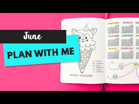 WonderLassBlog's tweet card. PLAN WITH ME | June 2018 Bullet Journal Setup