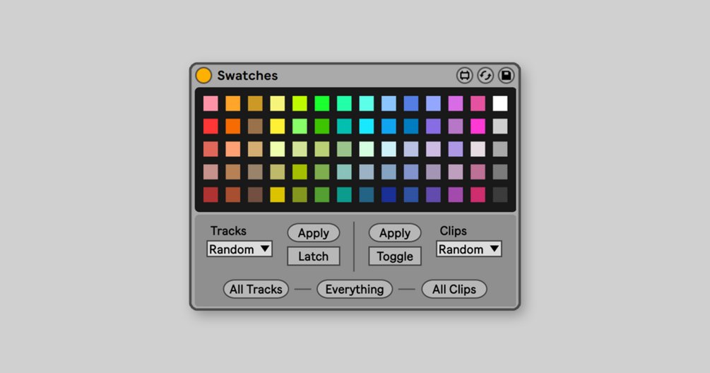 standonstardust's tweet card. Make your Live sets beautiful.Swatches offers one-of-a-kind tools for managing the colors of your Live set’s tracks and clips. Set colors based on the track name for easy visual grouping and distin...