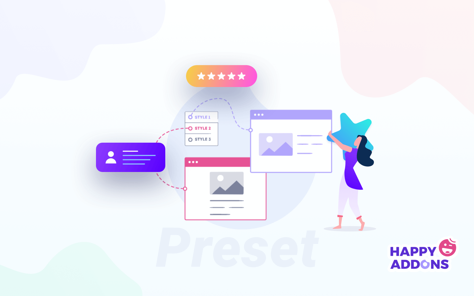 HappyAddons's tweet card. Elementor preset allows you to create stunning websites in a minute. Happy Addons offers a Preset feature to configure a widget to give it the desired look.