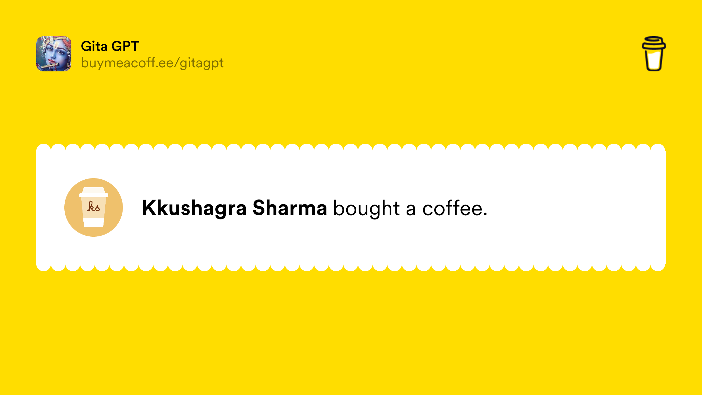 gitagpt's tweet card. Hey 👋 We are the developers for GitaGPT. The money you donate will help keep our servers running.If you have any feedback please send it our way at admin@gitagpt.org.Thank you!