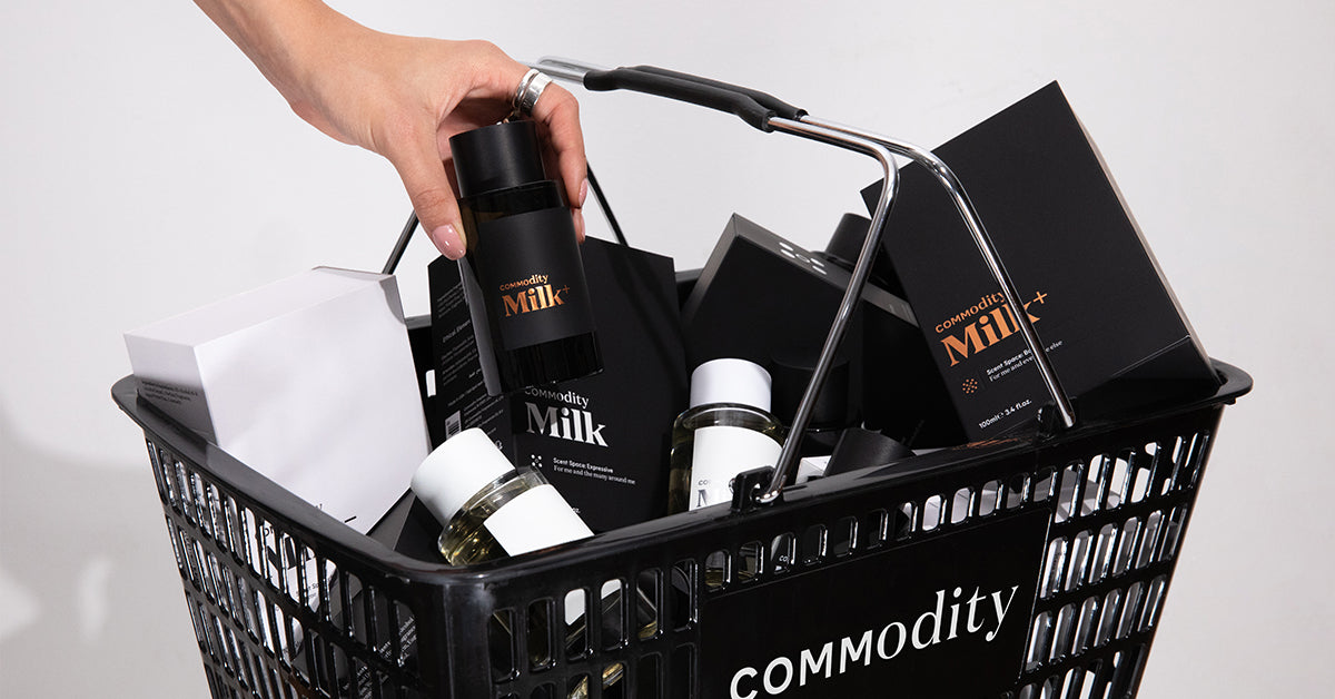 CommodityNotes's tweet card. The Modern, American Perfumery that's rethinking fragrance. Find your scent among bestsellers like Milk, Gold and Book, and choose how far your scent projects with the Personal, Expressive and Bold...