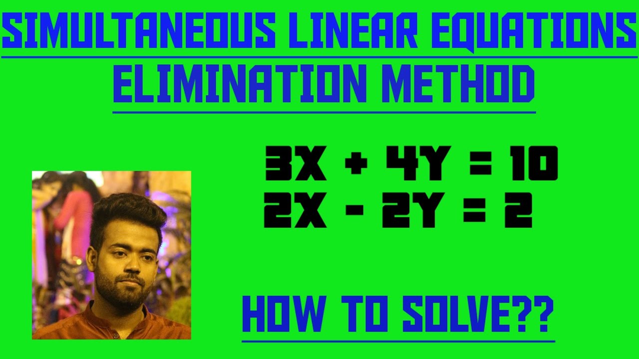 infamous_teachr's tweet card. Simultaneous Linear Equations Elimination Method | Class IX Mathema...
