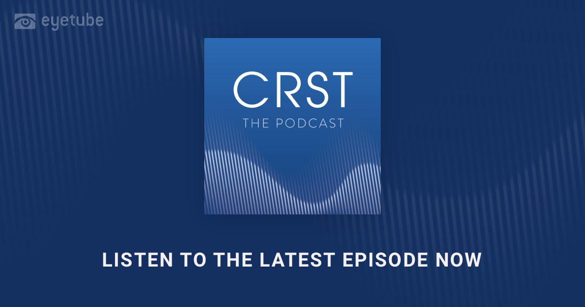 CRSToday's tweet card. Tune in to a unique episode of CRST: The Podcast, recorded live in Florence, Italy, at the 2023 AECOS Europe Symposium. We’ve partnered with AECOS to share this discussion of the hurdles women face...