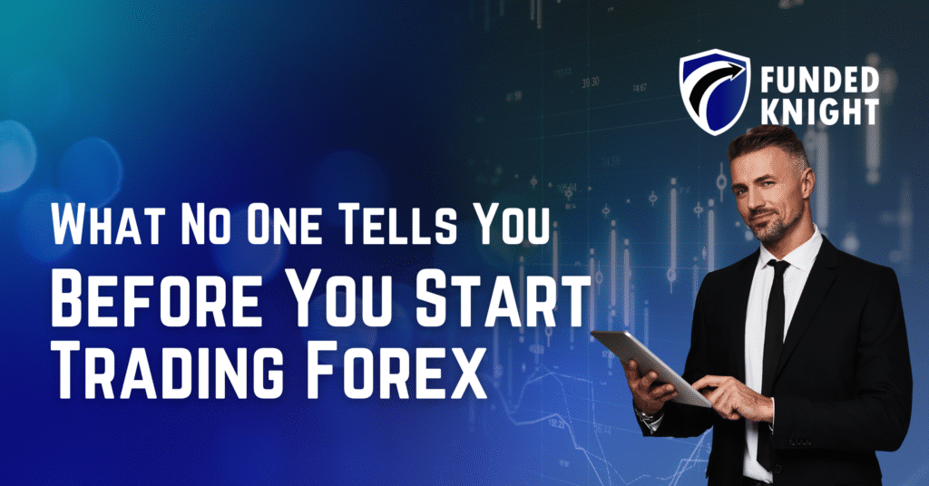 FundedKnight's tweet card. Unlock your potential with essential trading tips for beginners. Learn risk management and strategy for successful Forex trading.
