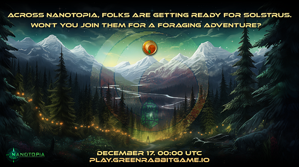 GreenRabbitGame's tweet card. The season of Solstrus is almost upon us!