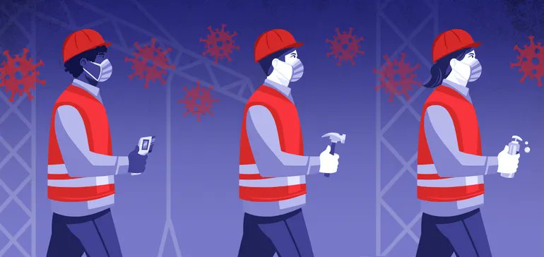 AriesBuildings's tweet card. U.S. jobsites are reopening but construction will not look the same as before the COVID-19 outbreak. Are you ready for the paradigm shift?