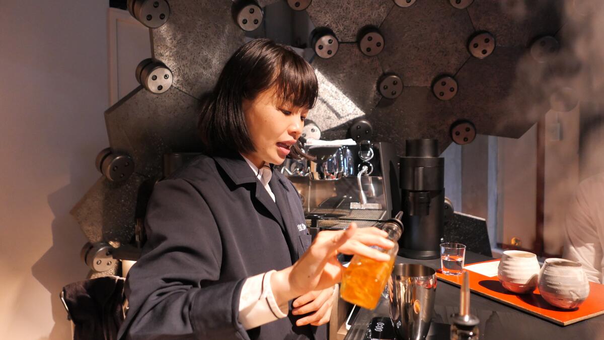 JulieWolfson's tweet card. On a Tokyo side street, at a four-seat counter inside a sculptural orb, a barista champion realizes his dream of creating coffee fine dining.