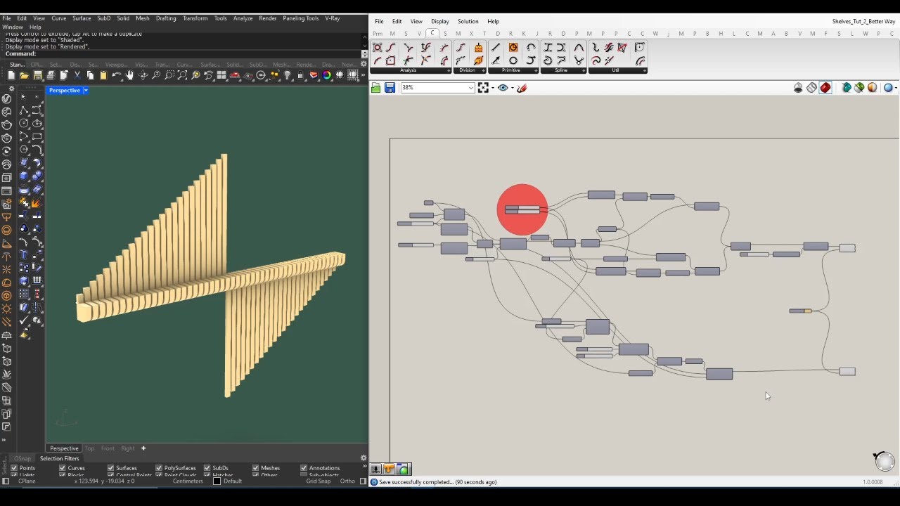 miled_37's tweet card. Grasshopper 3D - Parametric Shelf