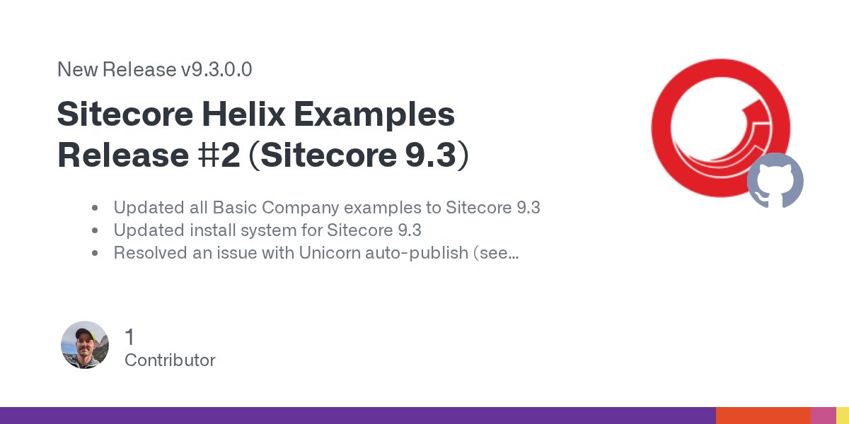 nick_wesselman's tweet card. Updated all Basic Company examples to Sitecore 9.3 Updated install system for Sitecore 9.3 Resolved an issue with Unicorn auto-publish (see SitecoreUnicorn/Unicorn#374)