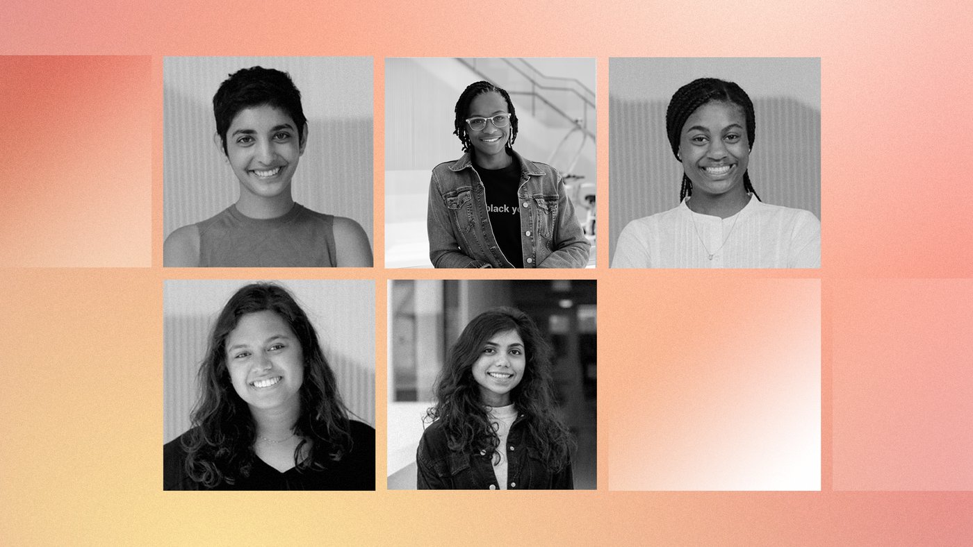 medialab's tweet card. Five Media Lab students–Ila Kumar, Kimaya Lecamwasam, Cecilé Sadler, Aastha Shah, and Raechel Walker–win MIT Presidential Fellowship awards.