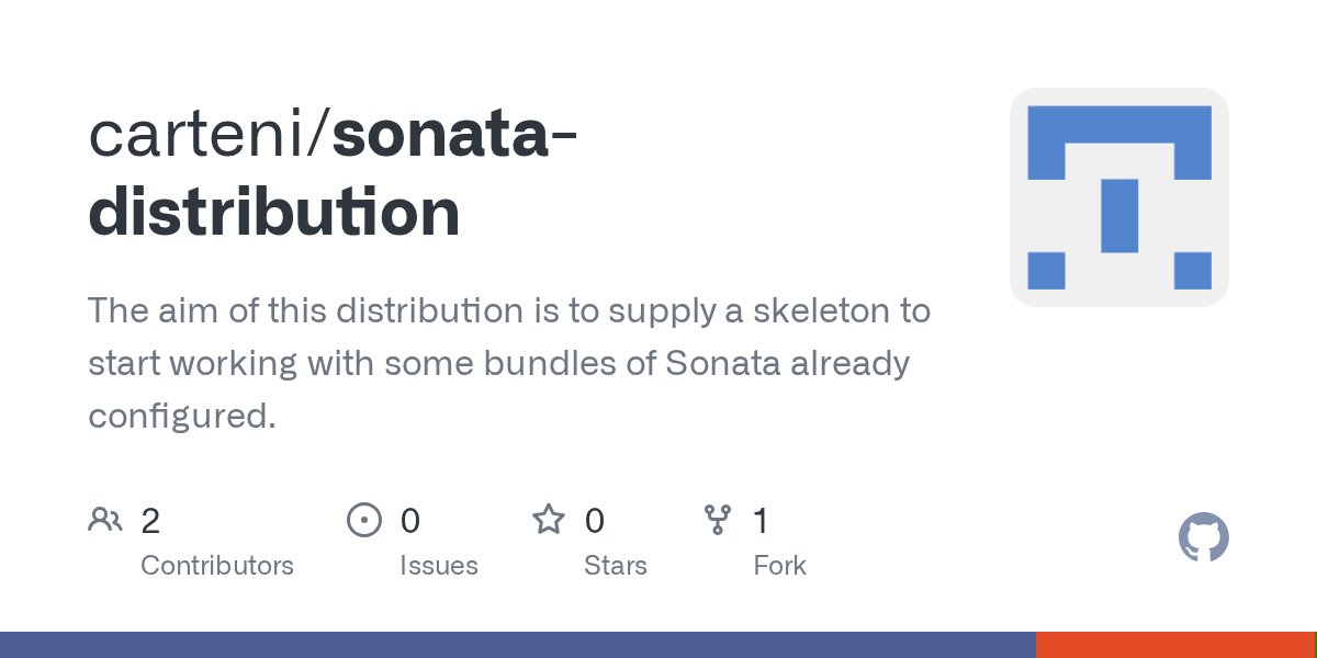 fcarteni's tweet card. The aim of this distribution is to supply a skeleton to start working with some bundles of Sonata already configured. - carteni/sonata-distribution