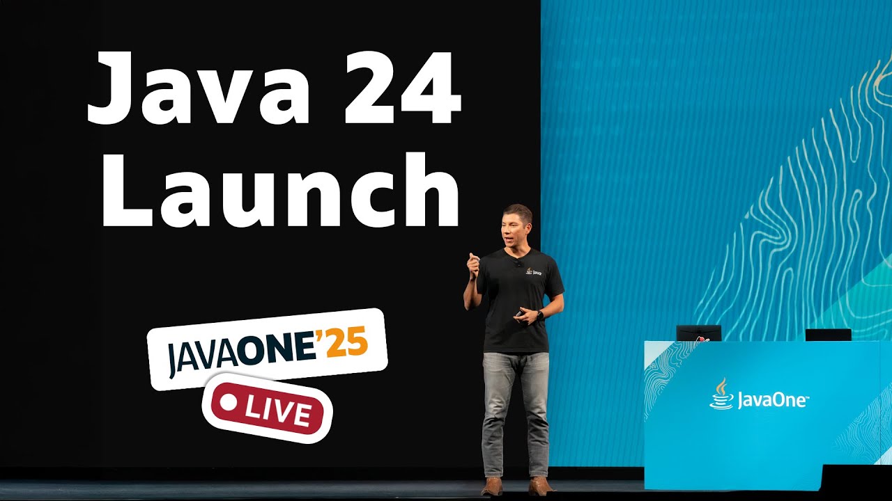 3scorciav's tweet card. Java 24 Launch - Live from JavaOne 2025