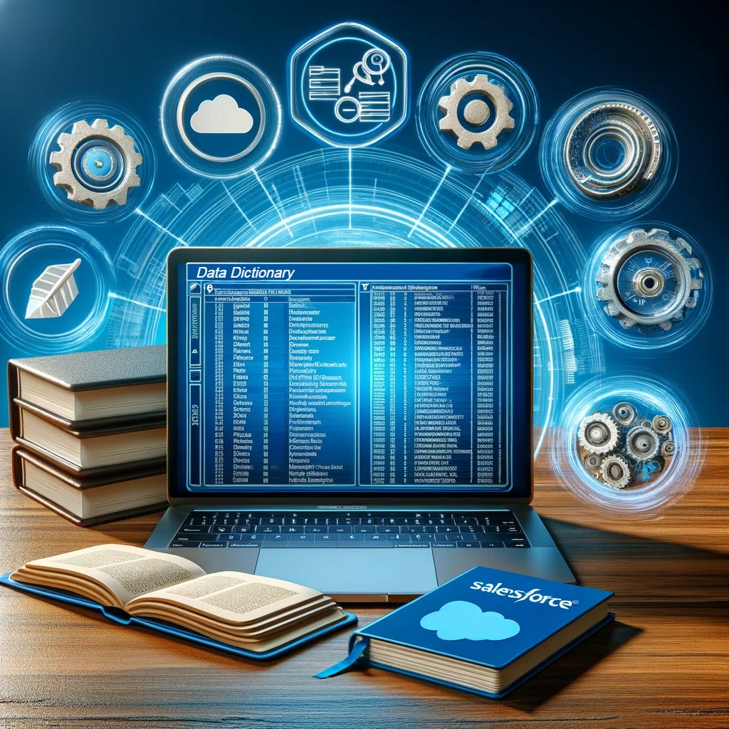 softbuilder1's tweet card. In the dynamic world of Salesforce, a data dictionary is your trusted map, providing a comprehensive overview of your objects, fields, and…