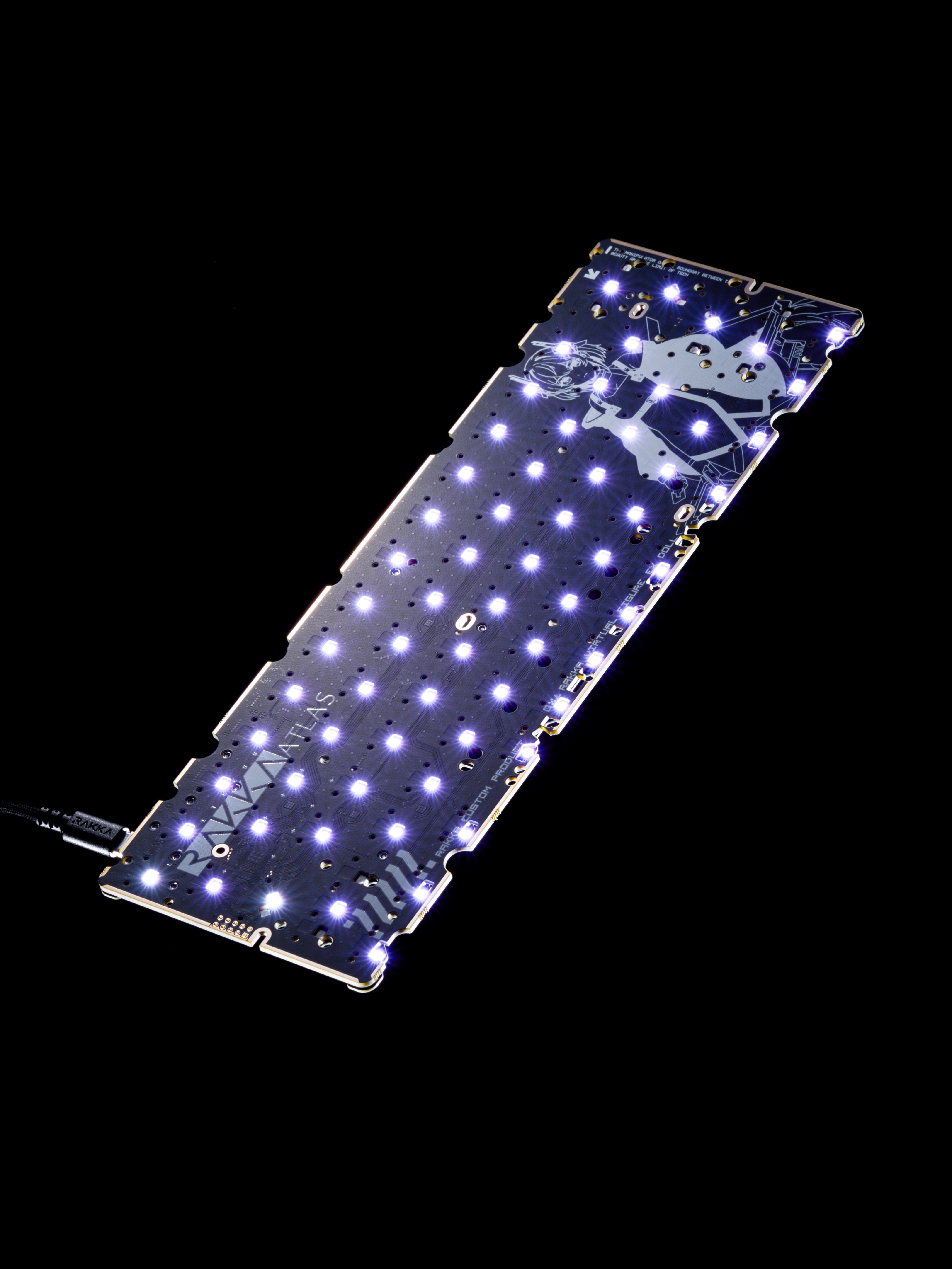 Rabbit0_r's tweet card. 自作ラピッドトリガーキーボードPCB「RAKKA 60 ATLAS」を徹底レビュー。DT60ケースでのビルドガイド、実測0.217msの超低遅延や、高機能Webドライバーの全機能まで網羅。性能と究極の自由度を両立させたい人へ。