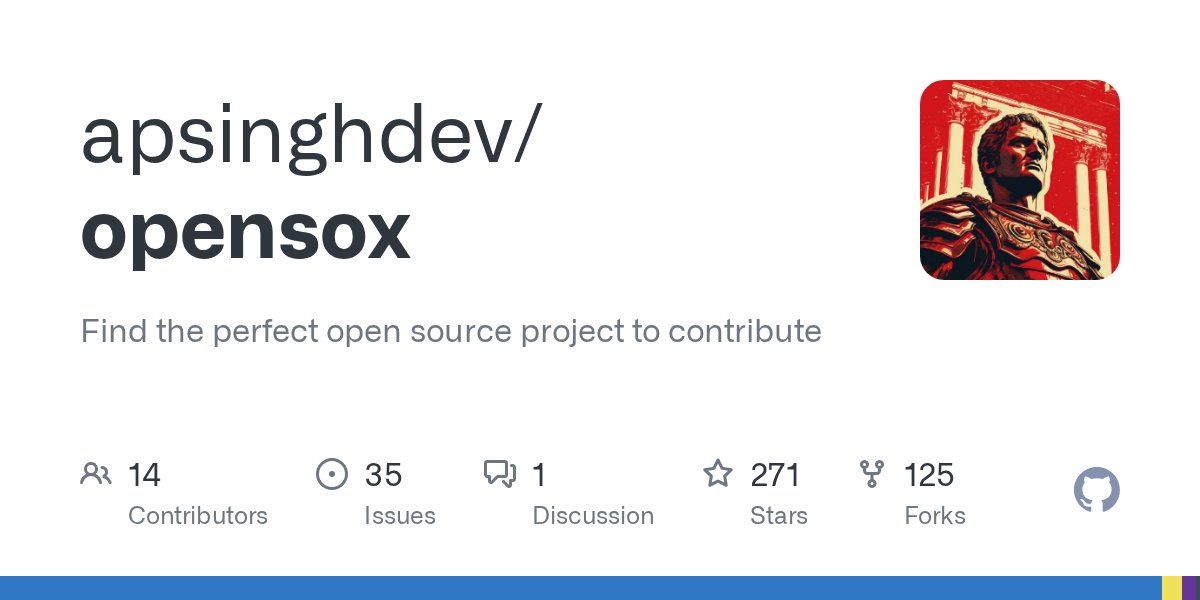 ajeetunc's tweet card. Find the perfect open source project to contribute - apsinghdev/opensox