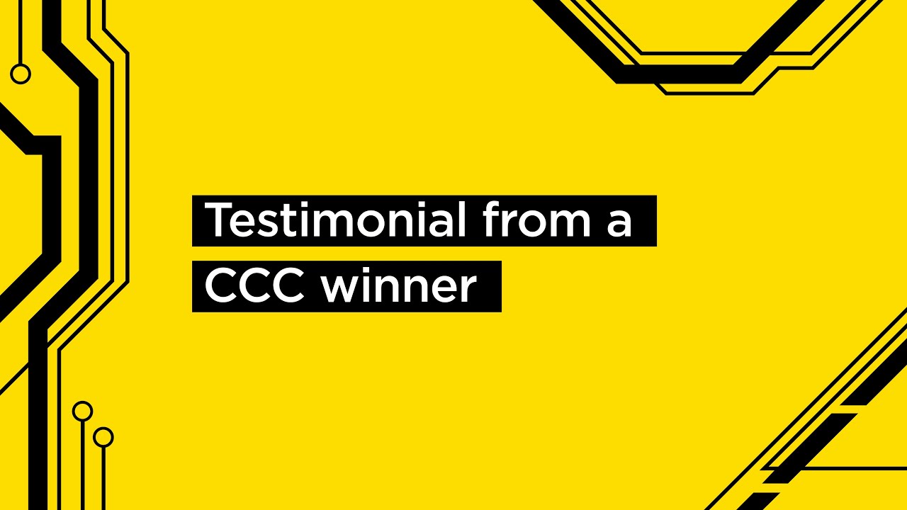 Coding_Contest's tweet card. Testimonial for a CCC winner 🏅