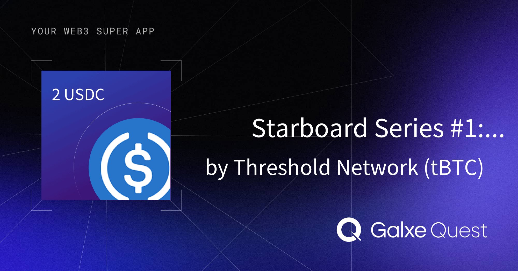mrhaybee1's tweet card. Join Starboard Series #1: Follow Threshold and tBTC by Threshold Network (tBTC) on Galxe. Earn rewards to enhance your web3 presence and reputation.