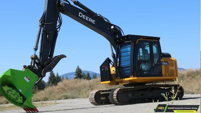 AdvancedForest's tweet card. AFE RDM38EX Forestry Disc Mulchers equipped on a John Deere 130G.