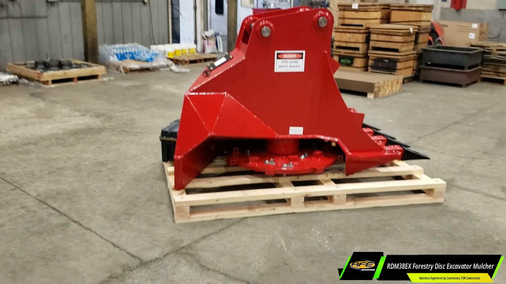 AdvancedForest's tweet card. AFE RDM38EX Forestry Disc Mulcher. 360 Spin!